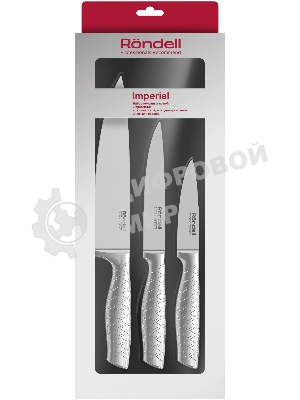 Набор ножей кухонных Rondell Imperial RD-2008 компл.: 3 предм. стальной подар.коробка