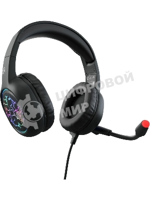 Гарнитура Oklick HS-L930G чёрный/синий, проводная, USB, подсветка