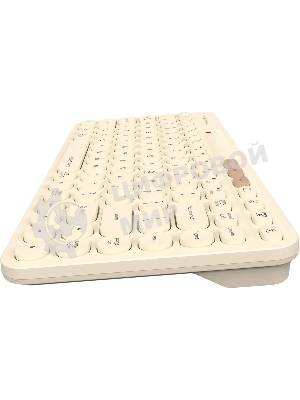 Клавиатура беспроводная A4Tech Fstyler FBK36C AS, USB, Bluetooth/Радиоканал, бежевый