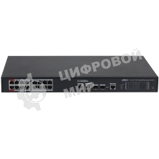 Коммутатор 20-портовый гигабитный управляемый с PoE Dahua DH-S4220-16GT-240, уровень L2, 16xRJ45 1Gb PoE, 2xRJ45 1Gb, 2xSFP 1Gb, суммарно до 240Вт, коммутация 56 Гбит/с, MAC-таблица 8к, металл
