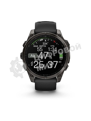 Смарт-часы Garmin Fenix 8 AMOLED Sapphire угольно-черный DLC, черный 47мм