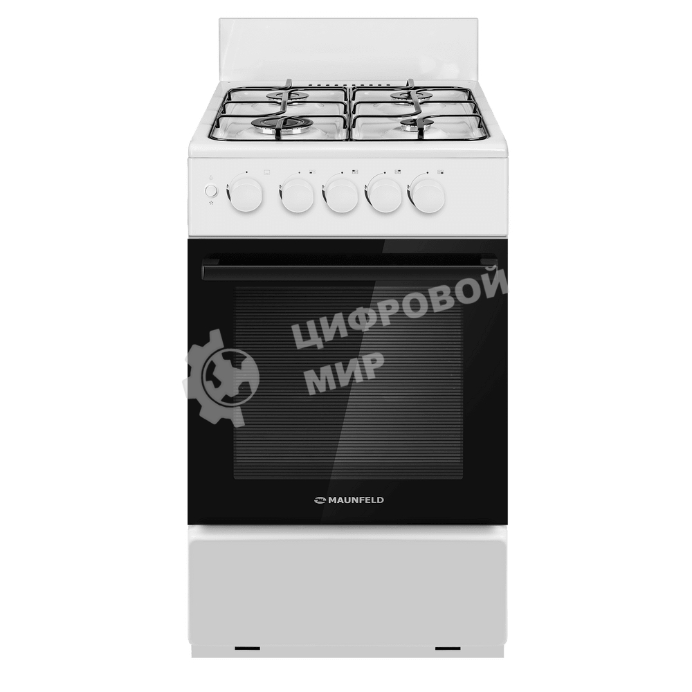 Плита газовая Maunfeld MGC50GEW08 белый, конфорок 4 шт, духовка 59 л, 50 см x 88 см x 65 см