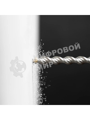 Бур по бетону Denzel двойная спираль, Cobalt W-tip, 12x210 мм, SDS PLUS