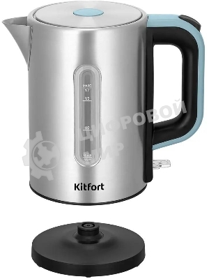 Чайник электрический Kitfort КТ-8703 1.7л. 2200Вт нержавеющая сталь/черный корпус: нерж.сталь/пластик