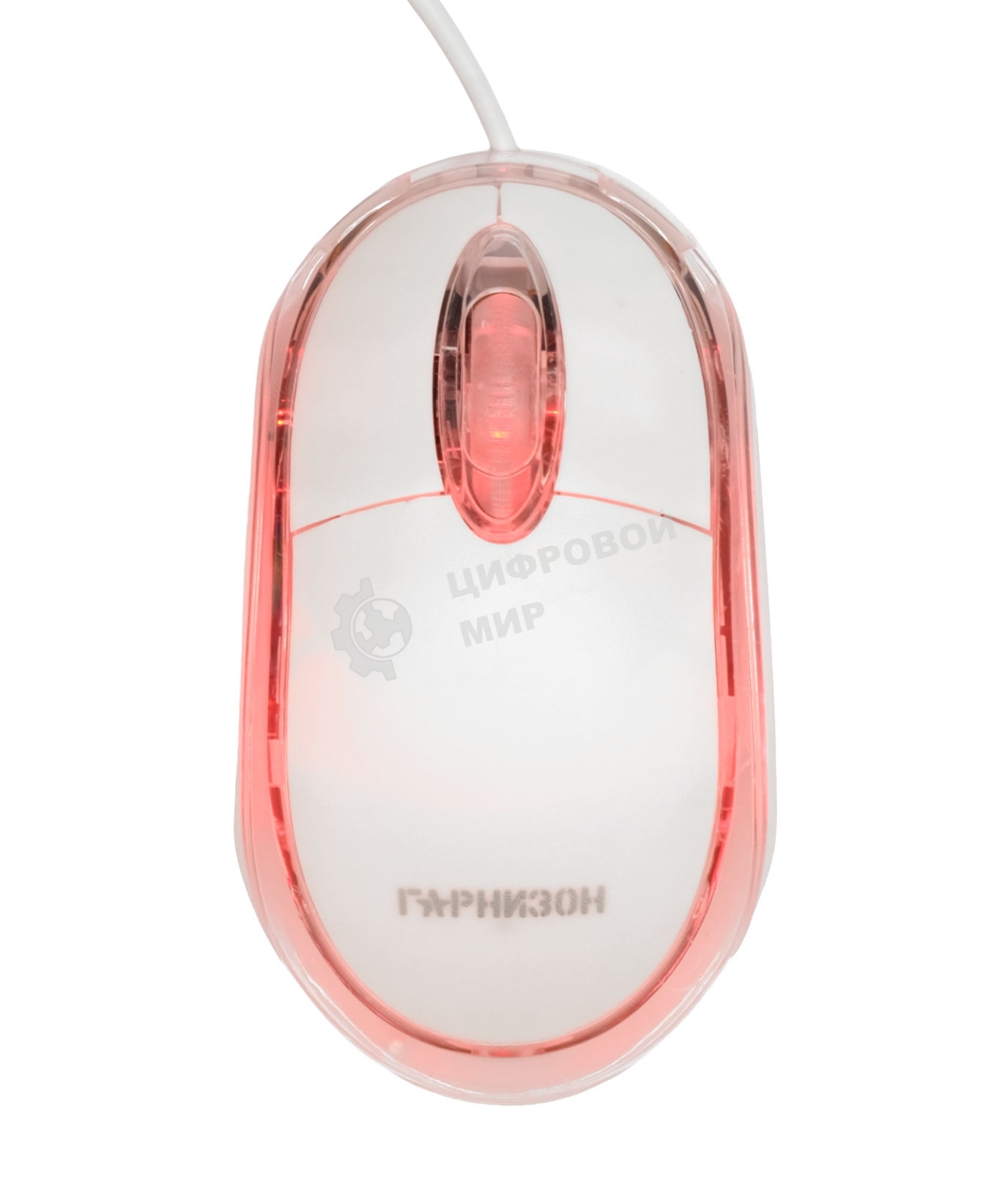 Мышь проводная Гарнизон GM-100W белый, 1000 dpi, USB, кнопки - 3