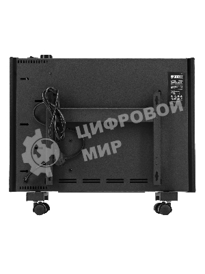 Конвектор электрический Denzel XCE-1000B черный, 1000 Вт, 15 м2, термостат