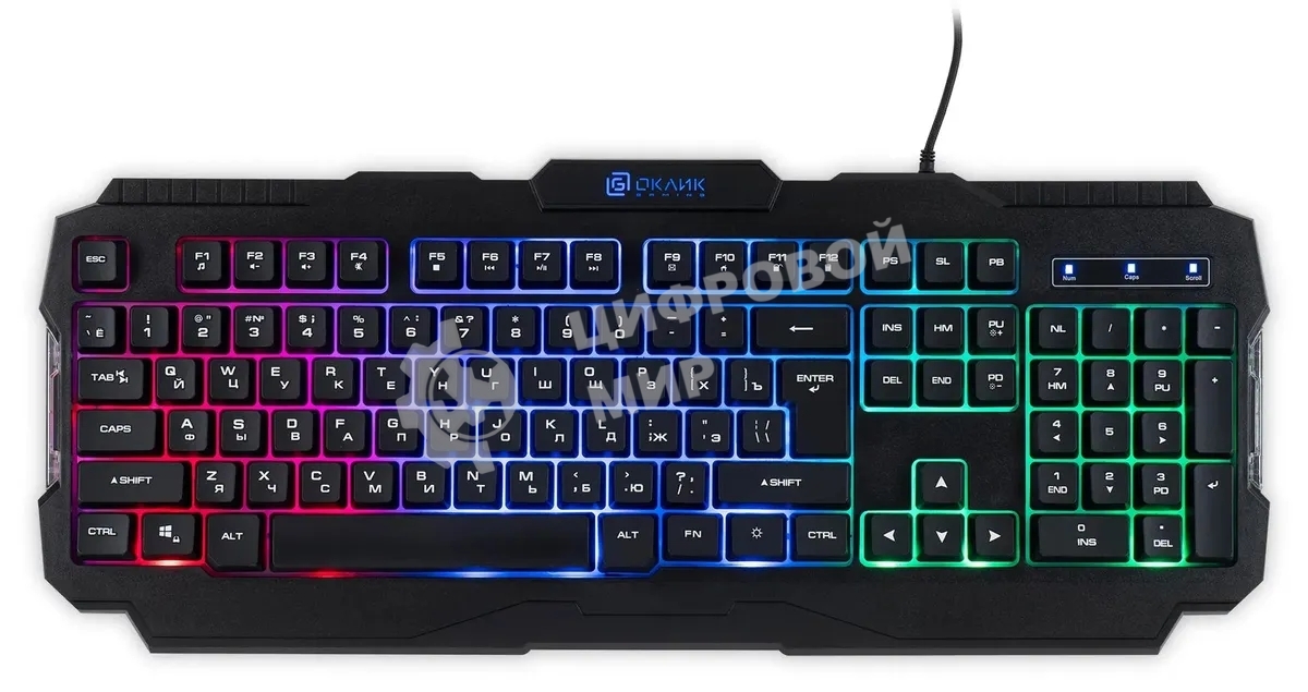 Клавиатура Oklick 757G HW2 проводная, USB Type-A, чёрный