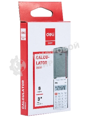 Калькулятор карманный Deli E39217/BLUE синий 8-разр.