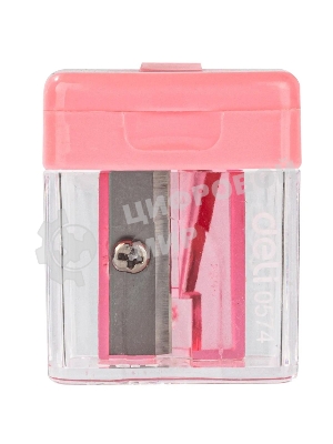 Точилка для карандашей ручная Deli E0574 Cubic, 1 отверстие, пластик, ассорти, дисплей