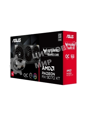 Видеокарта ASUS RX9070XT TUF GAMING OC 16Gb GDDR6 256bit 3xDP HDMI 3FAN RTL TUF-RX9070XT-O16G-GAMING