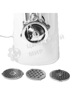 Мясорубка электрическая Starwind SMG3120 белый, 1500 Вт, 2.0 кг/мин, реверс, защита от перегрузки, насадки - 5