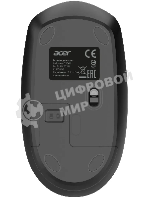 Комплект клавиатура+мышь Acer OCC401 беспроводной, USB, 1600 DPI, чёрный