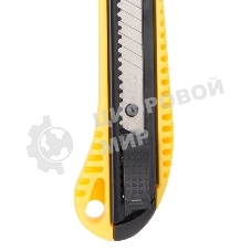 Технический нож Deli DL003 18мм SK5. 2-ступенчатое лезвие. Ударопрочный корпус. Кнопка автоматической блокировки.