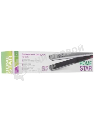 Выпрямитель для волос Homestar HS-8015 серебристый/красный, 25 мм, 200 °C, 1 режим