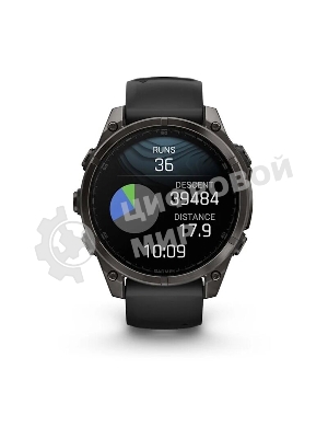 Смарт-часы Garmin Fenix 8 AMOLED Sapphire угольно-черный DLC, черный 47мм