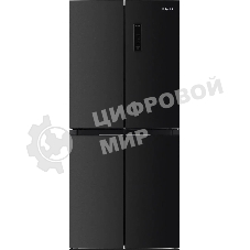 Холодильник Hotpoint HFL4 522I XBR черный трехкамерный 266/160 л морозилка снизу, No Frost, Side by Side