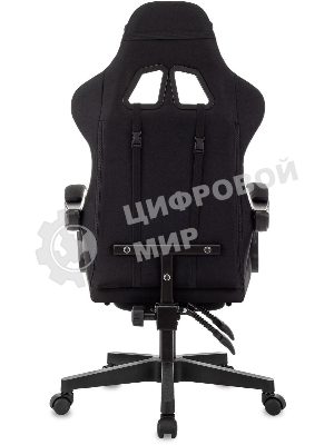 Кресло Zombie Shadow черный, экокожа, 120 кг, механизм качания, подставка для ног