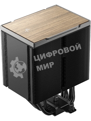 Кулер для процессора DEEPCOOL AK500 G2 LGA1851/1700/1200/115X/AM5/AM4 (9шт/кор, TDP 240W, PWM, Fan 120мм, 5 тепл. трубок, Copper Base, Wood-grain top cover, черный) RET (R-AK500G2-BKNNMN-GJD)