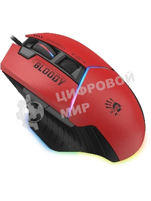 Мышь проводная A4Tech Bloody W95 Max Sports красный/черный оптическая (12000dpi) USB (10but)
