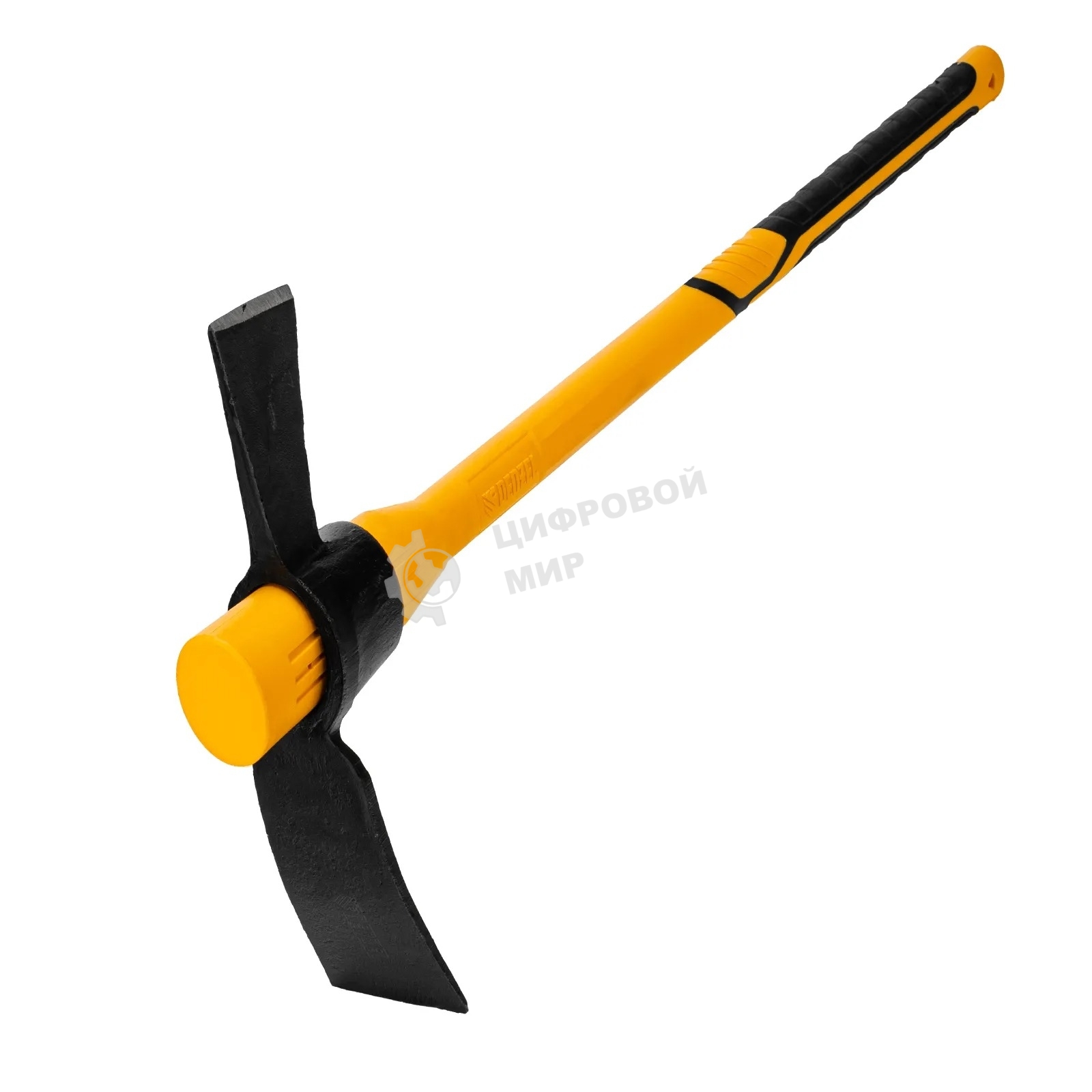 Кирка-топор Denzel 2250 г, фиберглассовая обрезиненная рукоятка 900 мм