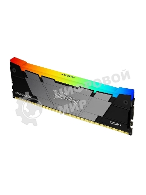 Оперативная память Kingston Fury Renegade, DDR4, 32GB (1x32GB), 3200MHz, CL16, DIMM, с радиатором, RGB, серебристый/черный