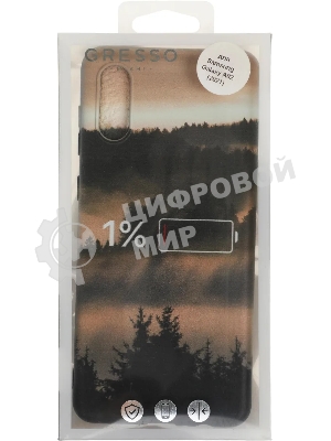 Чехол (клип-кейс) Gresso Meridian, для Samsung Galaxy A02, черный/бежевый gr17aaae8926