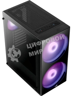 Компьютерный корпус Aerocool/Formula Python (3xUSB, 2xAudio, 0.5 мм,2x200 мм FAN, прозрачная стенка-закаленное стекло, ATX, без БП)