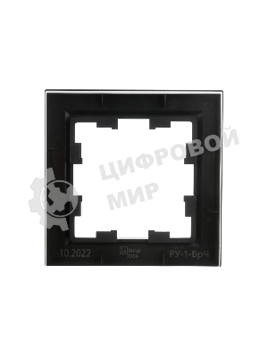 Рамка 1-мест. IEK BRITE РУ-1-БрЧ черный