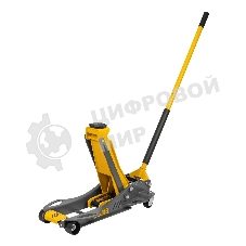 Домкрат гидравлический подкатной Denzel 3,8 т, 110-580 мм, быстрый подъем, низкий подхват, проф.