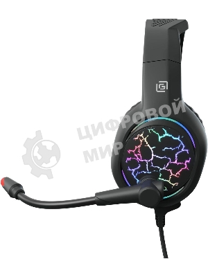 Гарнитура Oklick HS-L930G чёрный/синий, проводная, USB, подсветка