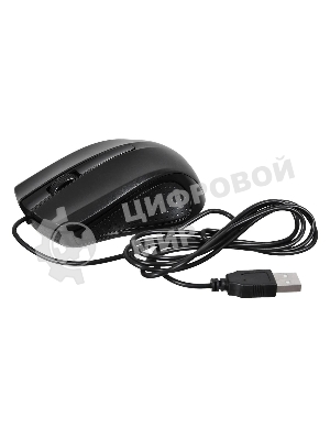 Мышь проводная Acer OMW010 черный, 1200 dpi, USB, кнопки - 3