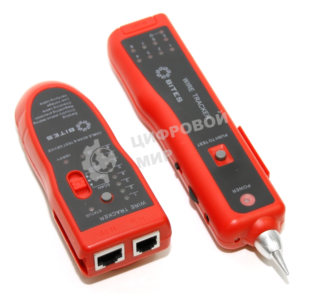 Тестер-трассоискатель кабеля 5bites LY-CT025 для RJ45/11/12, генератор тонального сигнала