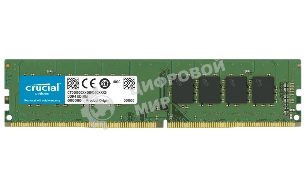 Оперативная память Crucial, DDR4, 16GB (1x16 GB), 3200 MHz, CL22, UDIMM