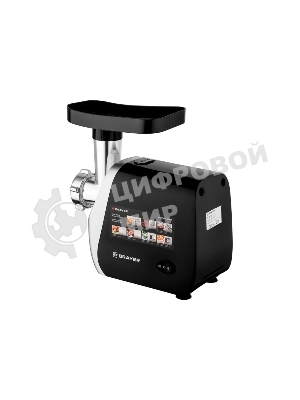 Мясорубка электрическая BRAYER BR1608 черный, 2000 Вт, 2.0 кг/мин, реверс, насадки - 8