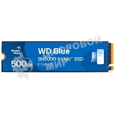 Накопитель SSD WD Blue SN5000, 500Gb, PCIe 4.0 x4, M.2 2280, NVMe, R/W 5000/4000