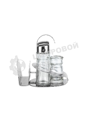 Набор для специй LARA LR08-02 4 предм: солонка, перечница х40 мл, подставка для зубочисток, салфетница