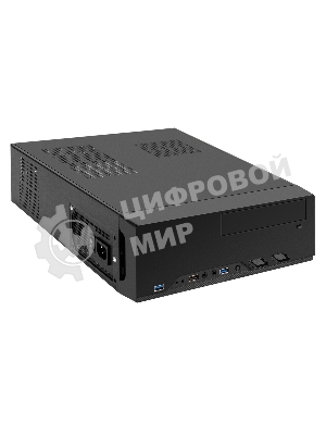 Компьютерный корпус Desktop ExeGate MI-208U2 (mini-ITX/mATX, без БП, 1хUSB+2хUSB 3.0, аудио, черный)