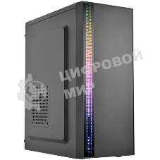 Компьютерный корпус ATX Filum S17 черный, без БП, RGB strip, USB 3.0