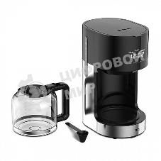 Кофеварка капельнаяBQ CM1001 черный-стальной, исп. кофе -молотый, 1.5 л, 900 Вт.