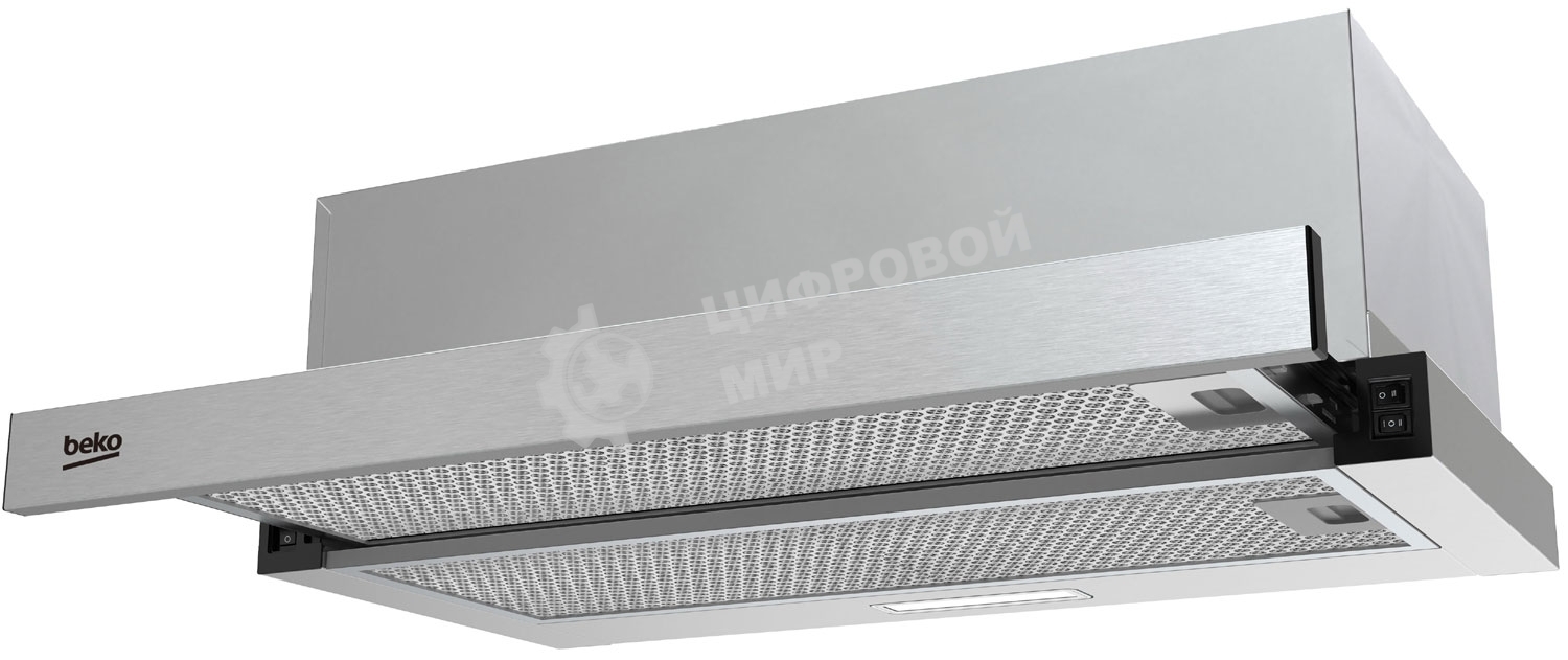 Вытяжка телескопическая Beko BHNT613R4CX серебристый, 60 см, 320 куб. м/ч, 61 дБ