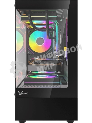 Компьютерный корпус MiniTower AeroCool/Formula Crystal Z1CM PLUS AR black (mATX, без БП, USB Type-A+USB Type-C) (Crystal Z1CM Plus Black AR)