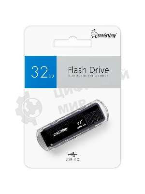 Флешка USB Smartbuy Dock black (SB32GbDK-K3), 32Gb, USB 3.0, R/W 45/12, черный