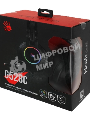 Гарнитура Bloody G528C чёрный, проводная, подсветка