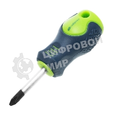 Отвертка Сибртех PH2 х 38 мм, CrV, двухкомпонентная рукоятка