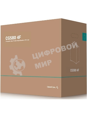 Компьютерный корпус Deepcool CG580 4F черный без БП ATX 6x120мм 3x140мм 2xUSB 3.0 audio bott PSU