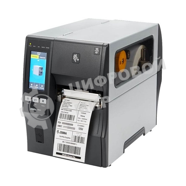 Принтер этикеток термотрансферный коммерческий Zebra TT ZT411 203 dpi, 356 мм/сек, USB, RS-232, Ethernet, USB Host, Bluetooth, серый/черный