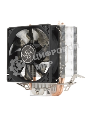 Кулер универсальный Silverstone SST-KR03 Kryton CPU Cooler, low noise, silent hydraulic bearing 92мм blue LED fan, universal Socket compatibility