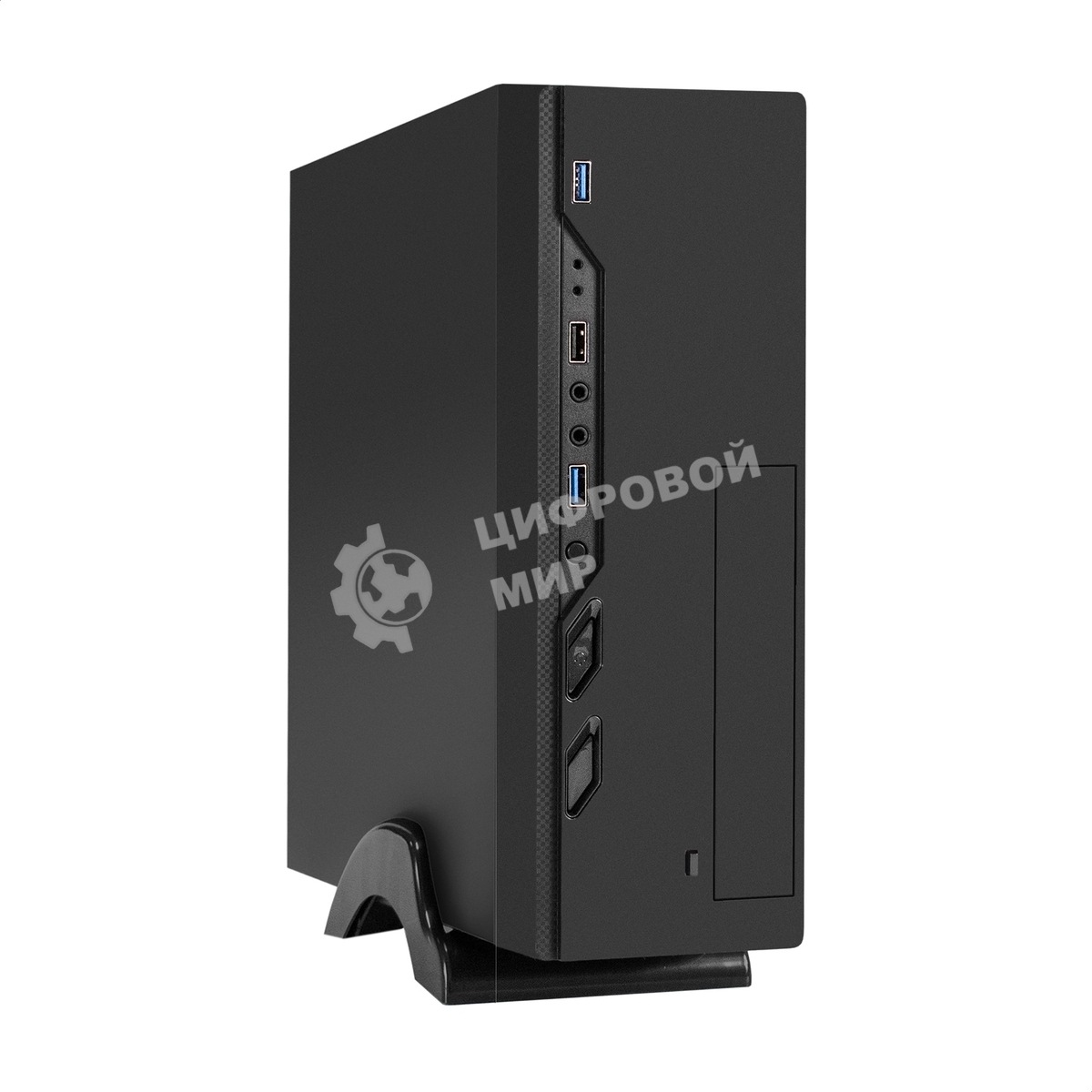 Компьютерный корпус Desktop ExeGate MI-208U2 (mini-ITX/mATX, без БП, 1хUSB+2хUSB 3.0, аудио, черный)