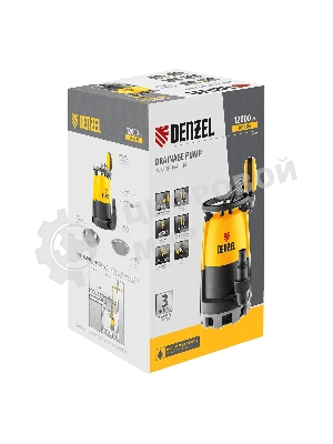 Дренажный насос Denzel DP-450S для чистой и грязной воды, 450 Вт, напор 6 м, 12000 л/ч