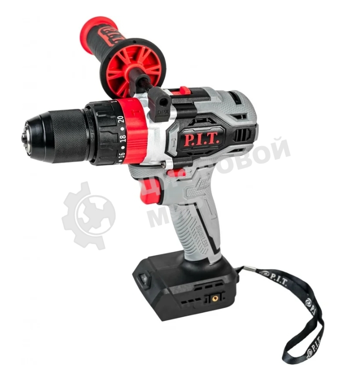 Дрель-шуруповерт P.I.T. PSB20H-13C/1, 20 В, 2 Ач, 35Нм, бесщеточный